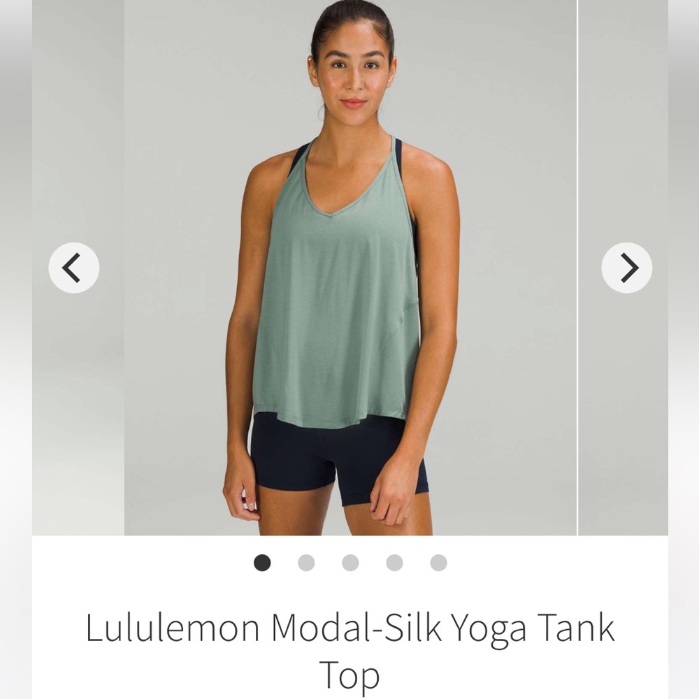 Lululemon Modal Silk Yoga Tank Top - Tidewater Teal, NWT Sz 4
